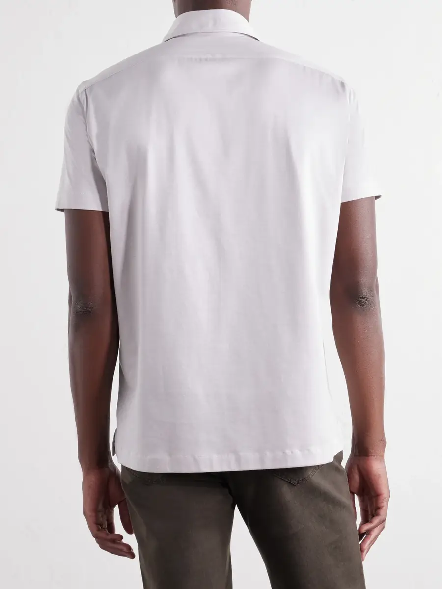Kiton Cotton-Jersey Polo Shirt - Men | Thumbnail 4