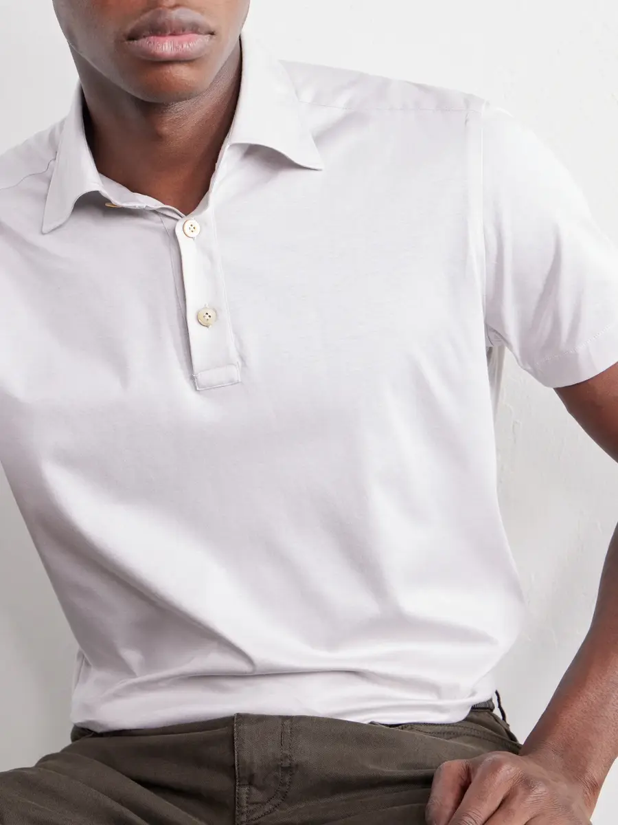 Kiton Cotton-Jersey Polo Shirt - Men | Thumbnail 5