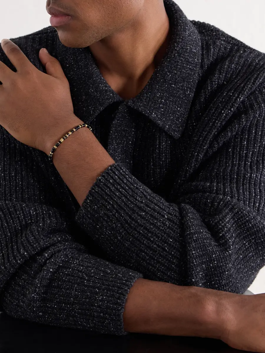 Peyote Bird Onyx Fire Gold-Plated Black Jet And Onyx Bracelet - Men | Thumbnail 2 Peyote Bird Onyx Fire Gold-Plated Black Jet And Onyx Bracelet - Men | Thumbnail 2