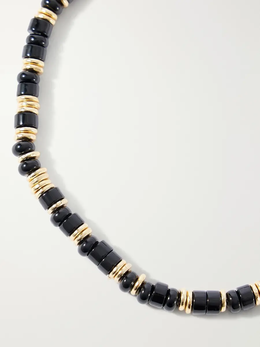 Peyote Bird Onyx Fire Gold-Plated Black Jet And Onyx Bracelet - Men | Thumbnail 5 Peyote Bird Onyx Fire Gold-Plated Black Jet And Onyx Bracelet - Men | Thumbnail 5