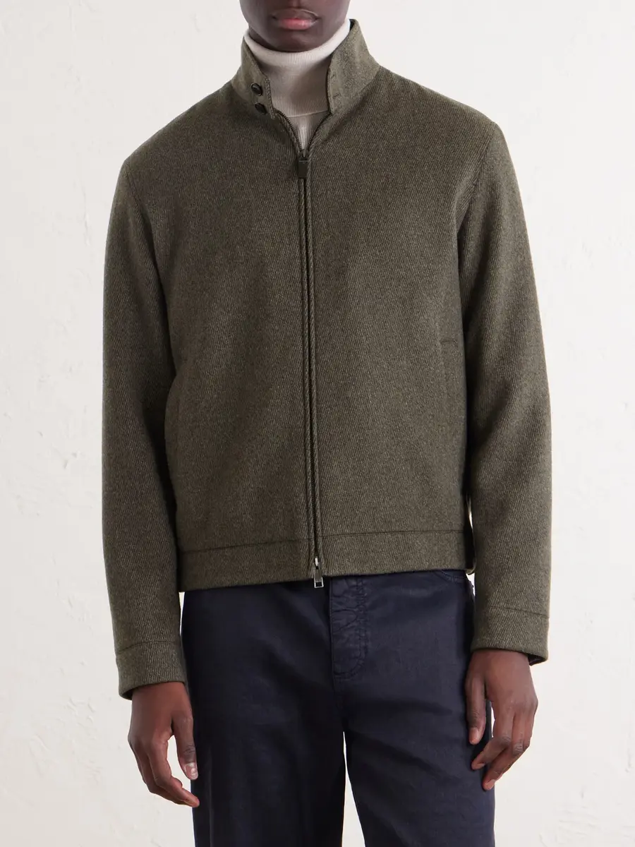 Zegna Wool and Cashmere-Blend Blouson Jacket - Men | Thumbnail 3 Zegna Wool and Cashmere-Blend Blouson Jacket - Men | Thumbnail 3
