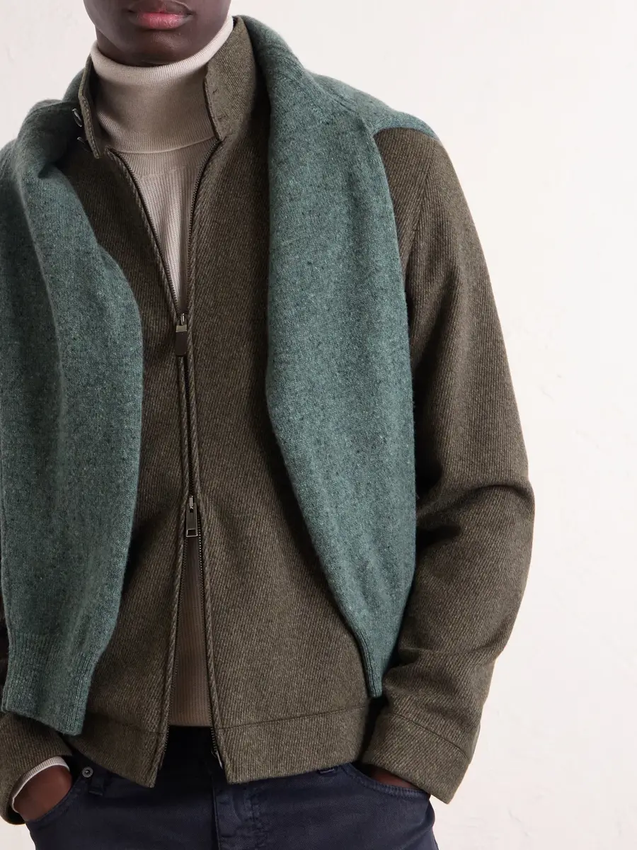 Zegna Wool and Cashmere-Blend Blouson Jacket - Men | Thumbnail 5 Zegna Wool and Cashmere-Blend Blouson Jacket - Men | Thumbnail 5