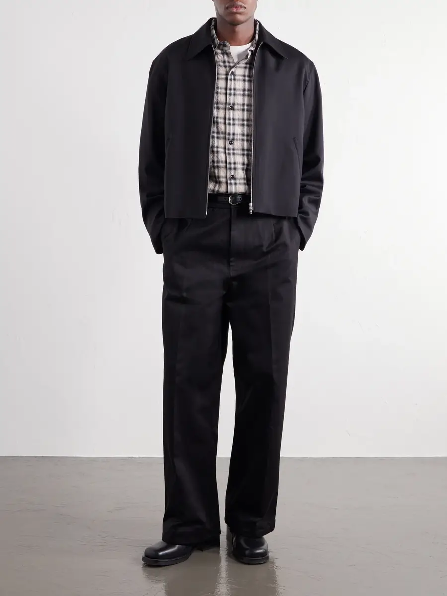 Nahmias Volume Wide-Leg Pleated Cotton Trousers - Men | Thumbnail 2