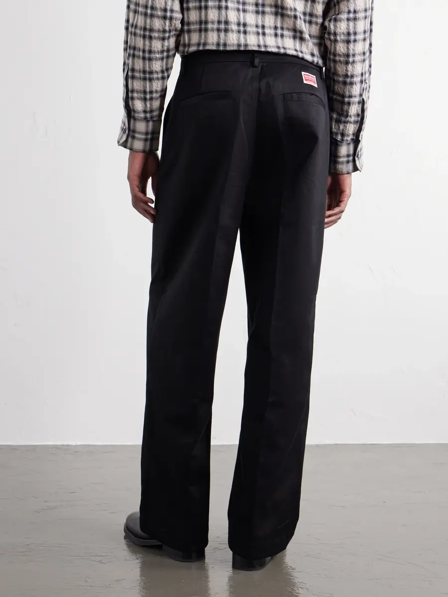 Nahmias Volume Wide-Leg Pleated Cotton Trousers - Men | Thumbnail 4
