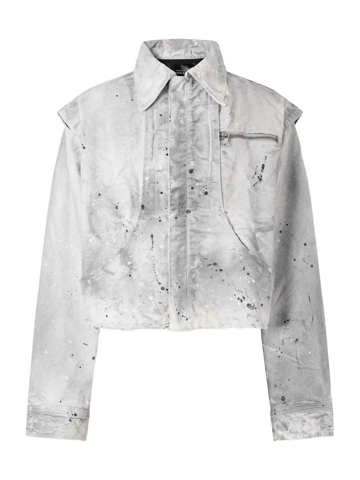 SEKRIT Chopper Cropped Distressed Cotton-Canvas Bomber Jacket - Men