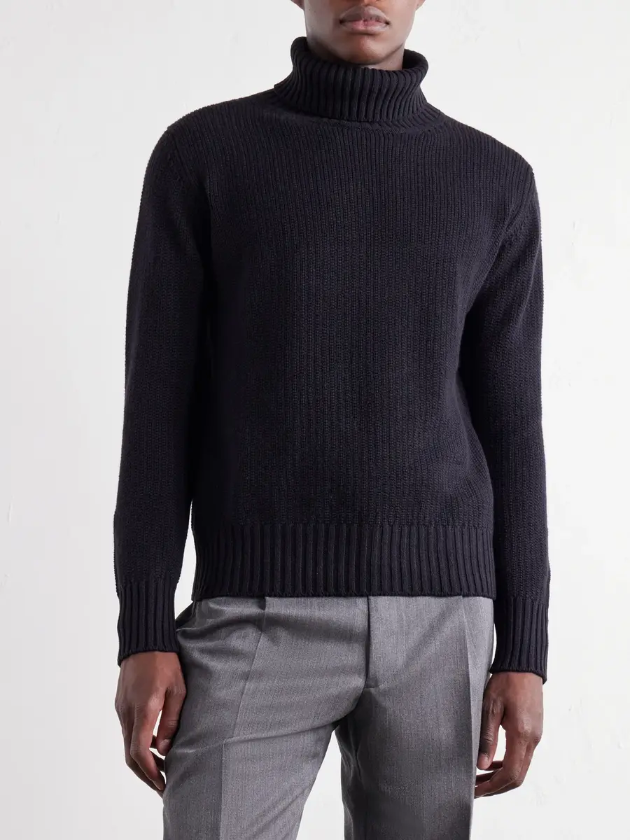 Stòffa Ribbed Cashmere Rollneck Sweater - Men | Thumbnail 3