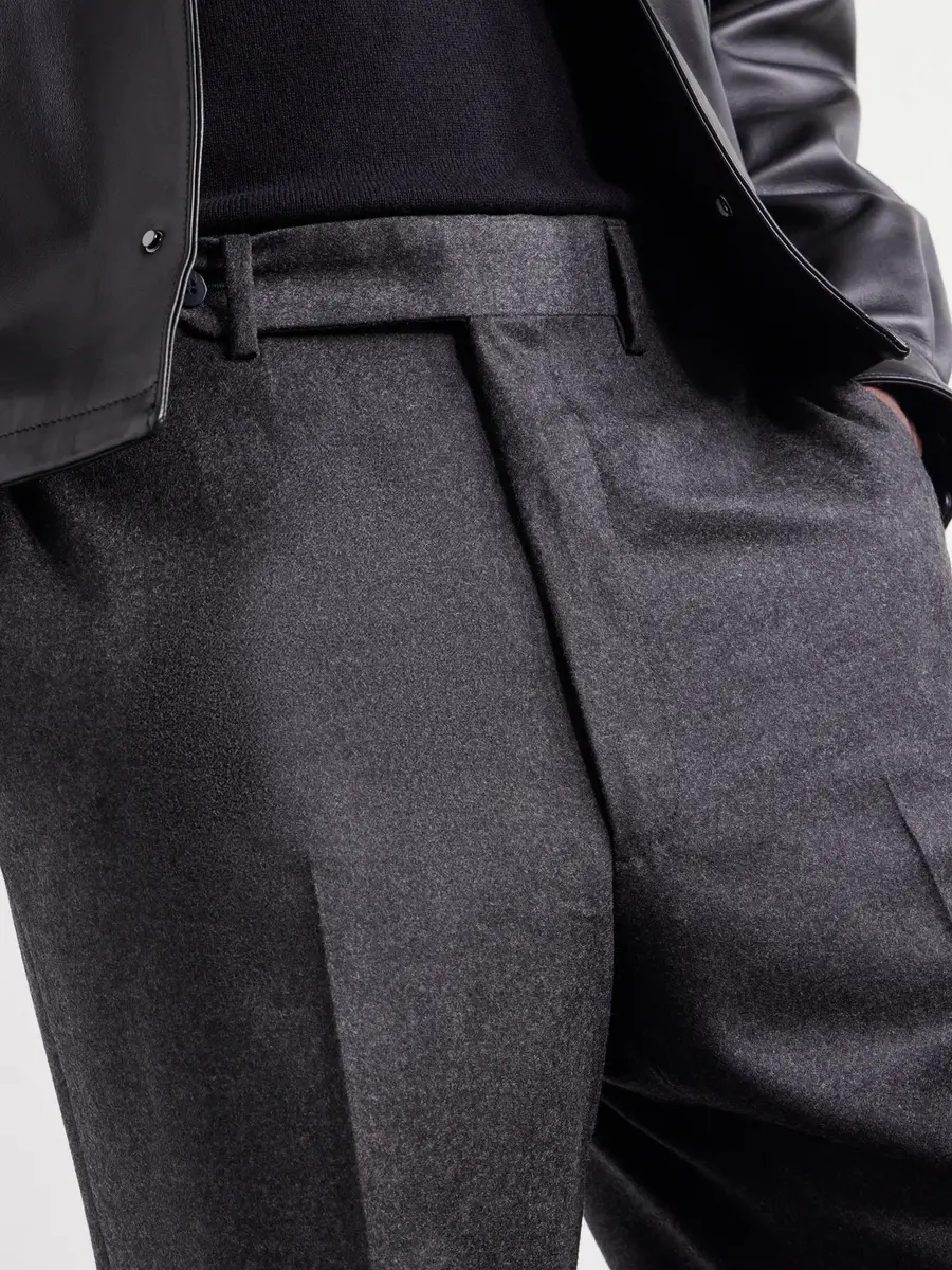Stòffa Straight-Leg Wool And Cashmere-Blend Flannel Trousers - Men | Thumbnail 5