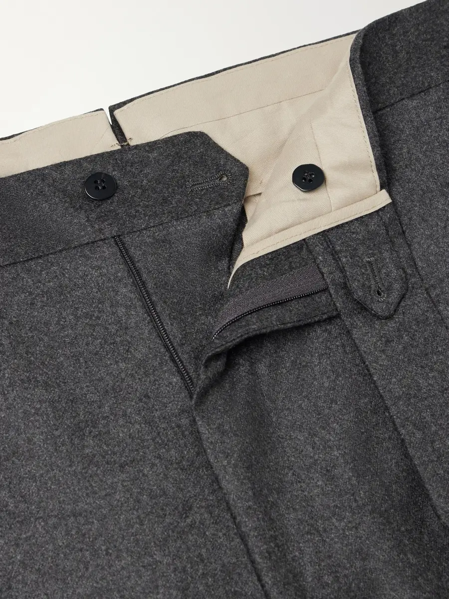 Stòffa Straight-Leg Wool And Cashmere-Blend Flannel Trousers - Men | Thumbnail 6