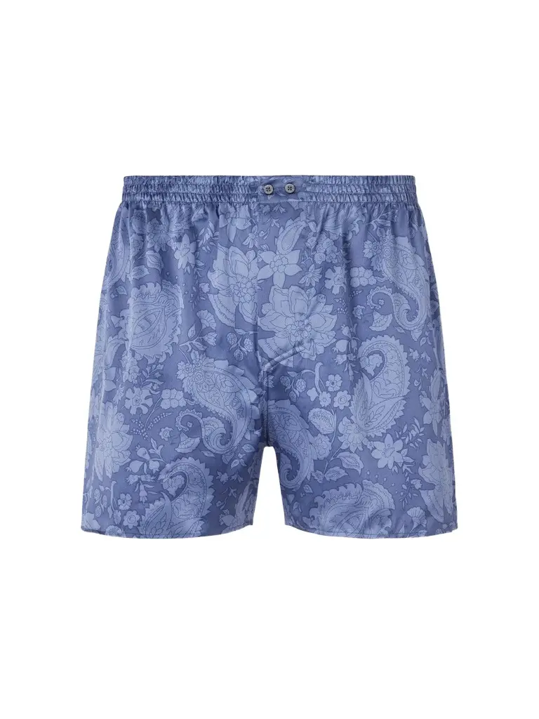 Zimmerli Printed Silk-Satin Boxer Shorts - Men
