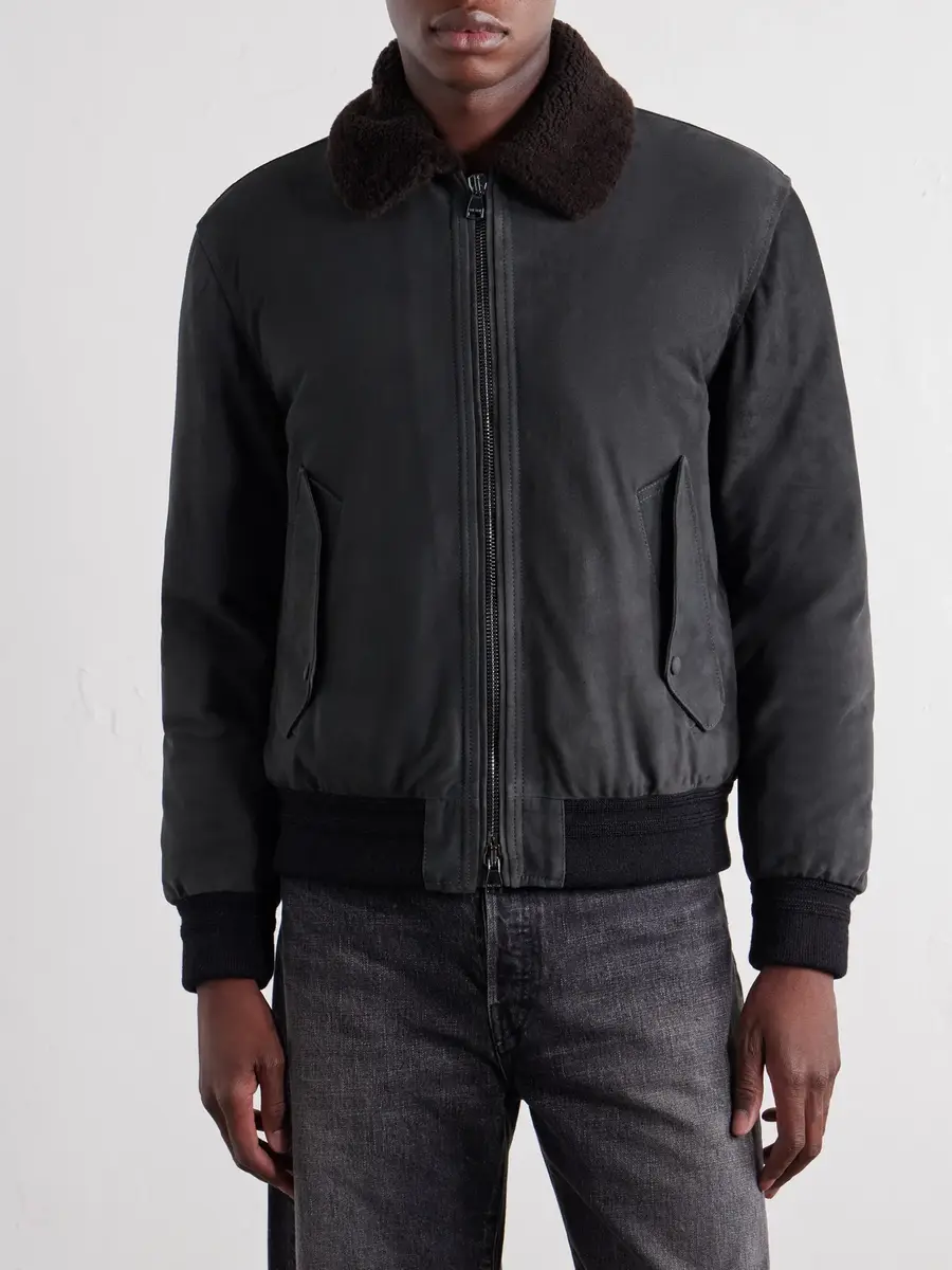 Valstar Cudden Plush-Trimmed Suede Down Jacket - Men | Thumbnail 3