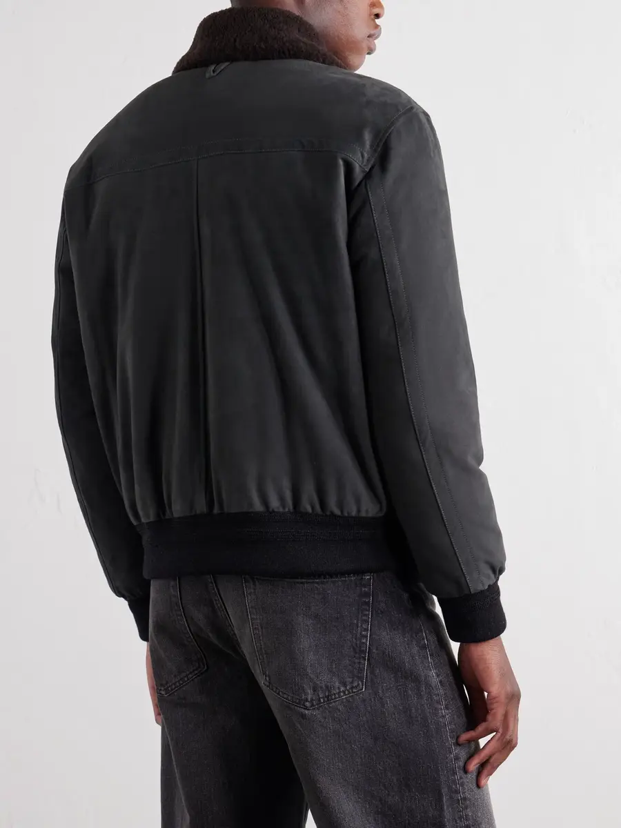 Valstar Cudden Plush-Trimmed Suede Down Jacket - Men | Thumbnail 4