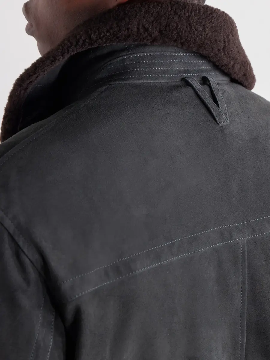 Valstar Cudden Plush-Trimmed Suede Down Jacket - Men | Thumbnail 5