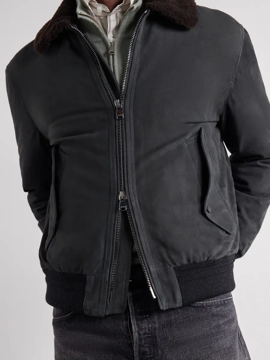Valstar Cudden Plush-Trimmed Suede Down Jacket - Men | Thumbnail 6