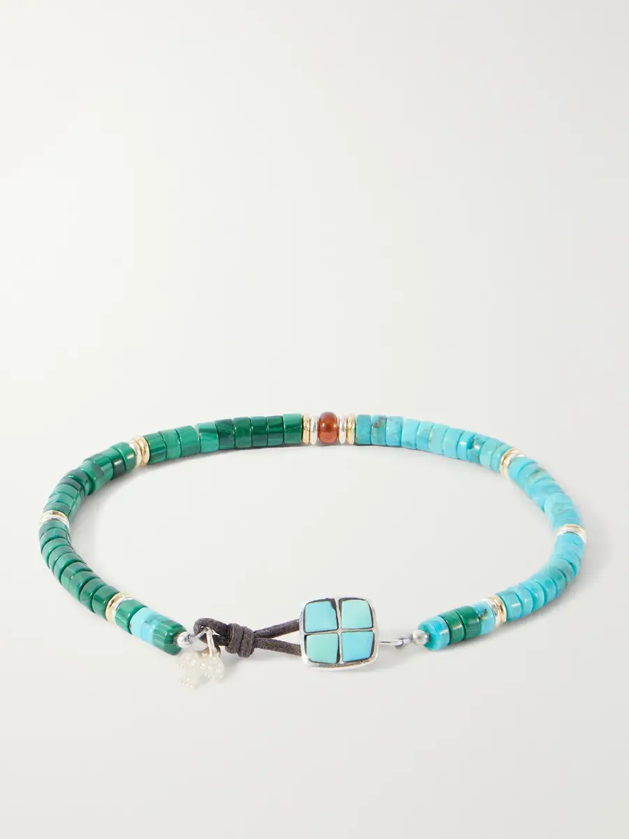 Peyote Bird Agua Santa Sterling Silver Multi-Stone Bracelet - Men | Thumbnail 4 Peyote Bird Agua Santa Sterling Silver Multi-Stone Bracelet - Men | Thumbnail 4