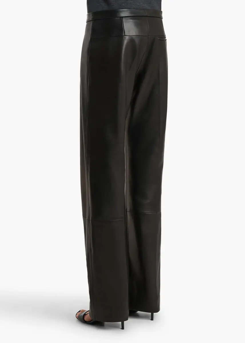 Khaite Miles Pant In Black Leather | Thumbnail 4