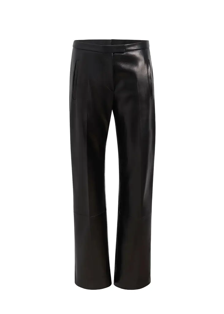 Khaite Miles Pant In Black Leather