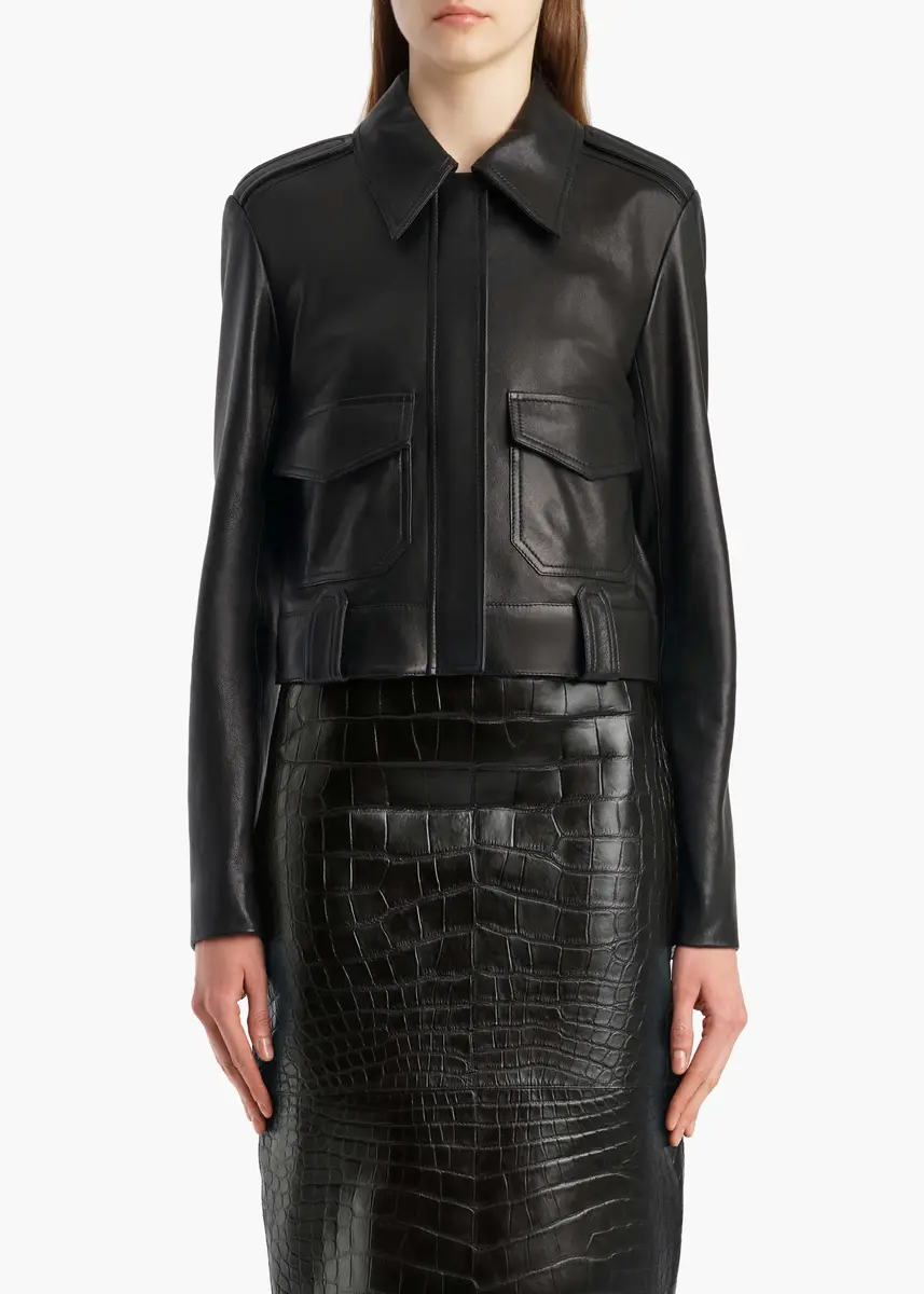 Khaite Amelia Jacket In Black | Thumbnail 3 Khaite Amelia Jacket In Black | Thumbnail 3