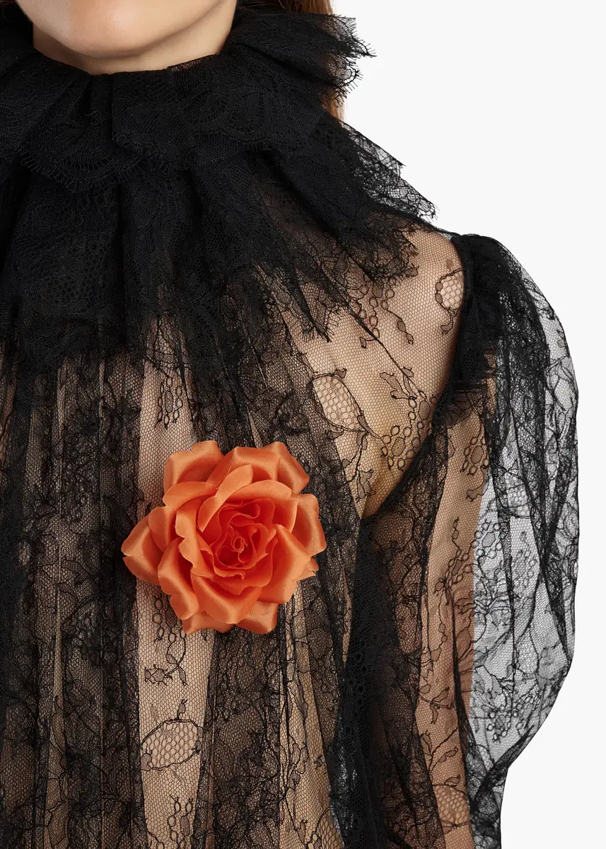 Khaite Frankie Floral Brooch In Orange | Thumbnail 3 Khaite Frankie Floral Brooch In Orange | Thumbnail 3