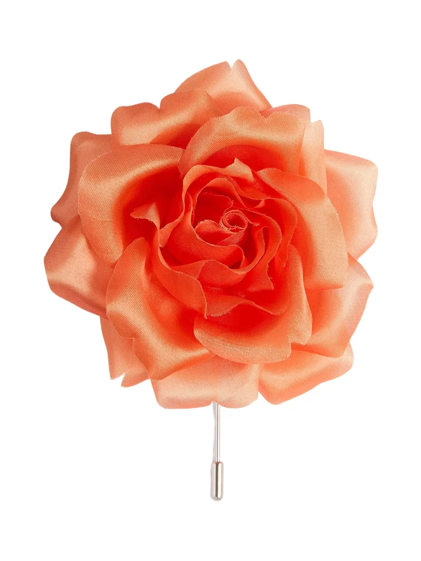 Frankie Floral Brooch In Orange Frankie Floral Brooch In Orange