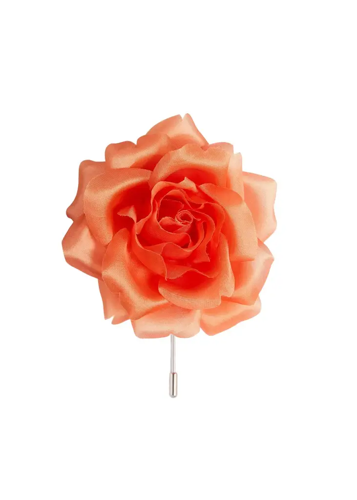 Khaite Frankie Floral Brooch In Orange