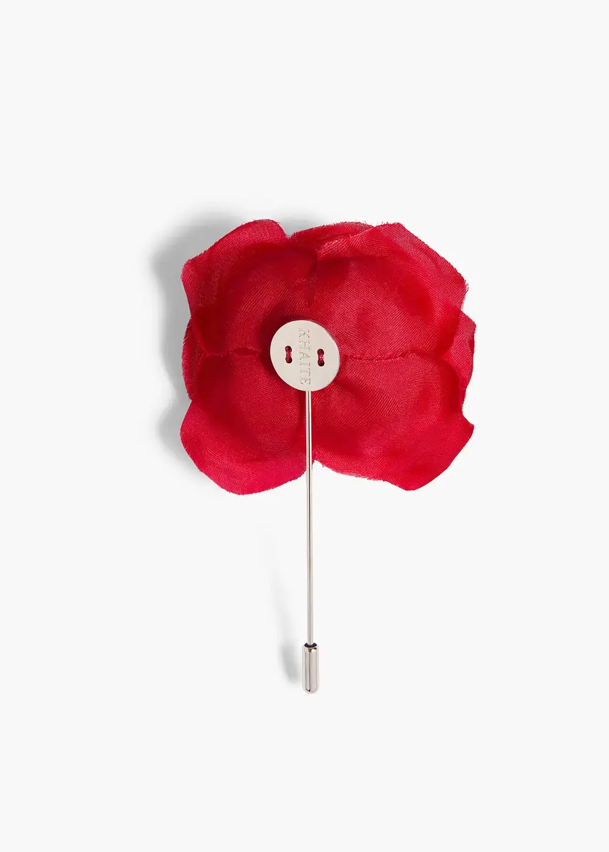 Khaite Frankie Floral Brooch In Crimson | Thumbnail 2 Khaite Frankie Floral Brooch In Crimson | Thumbnail 2