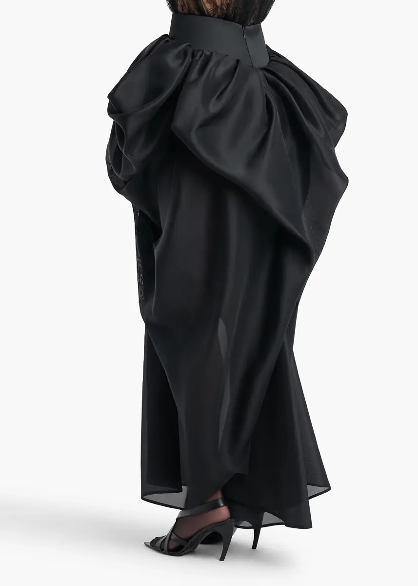 Khaite Tessa Skirt In Black Silk | Thumbnail 4 Khaite Tessa Skirt In Black Silk | Thumbnail 4