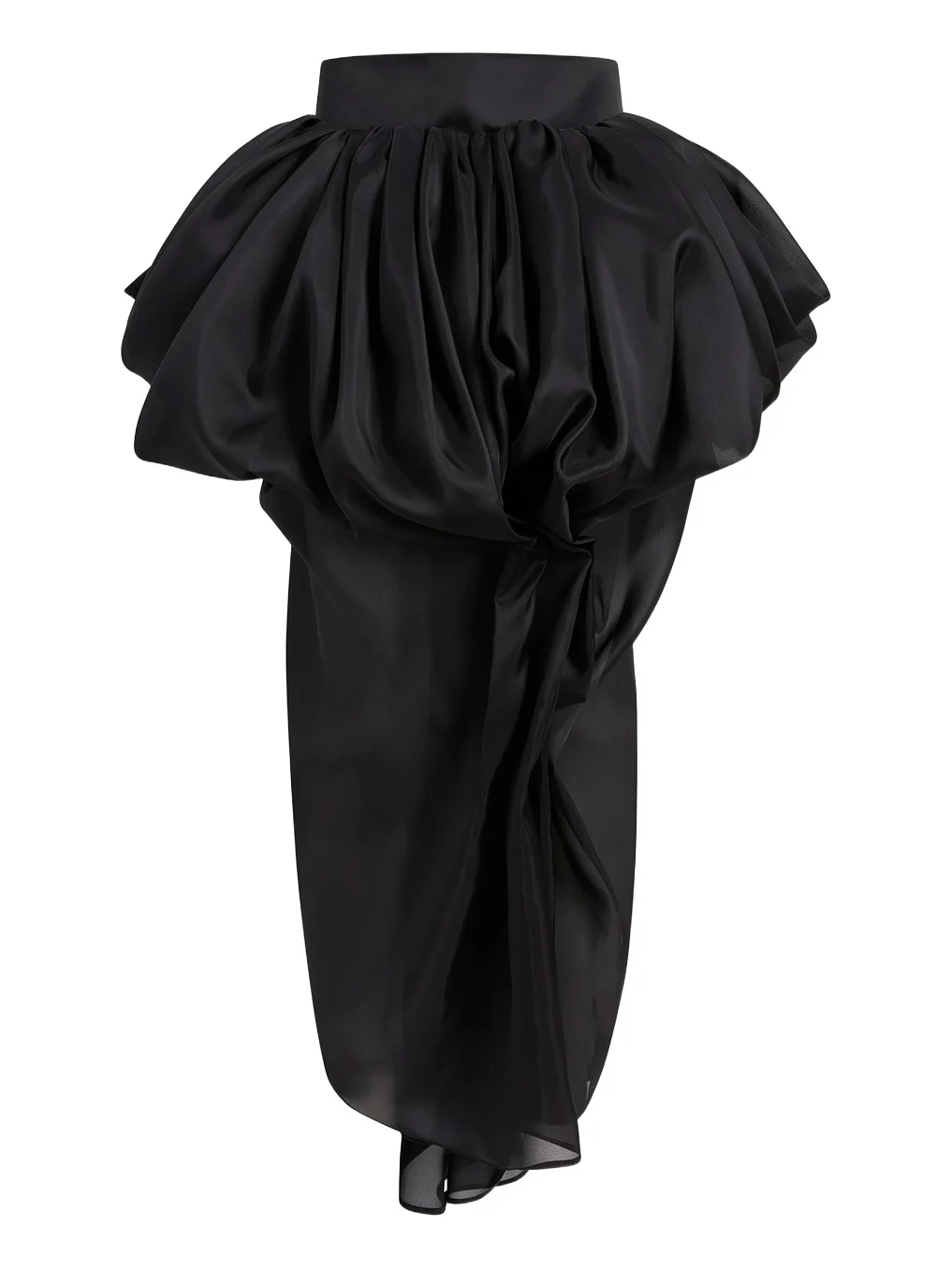 Khaite Tessa Skirt In Black Silk