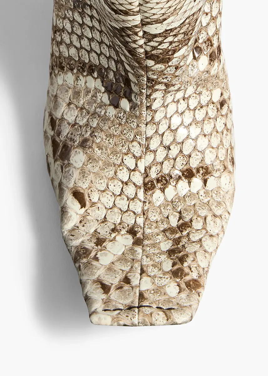 Khaite Marlene Knee-High Boot In Natural Python | Thumbnail 3 Khaite Marlene Knee-High Boot In Natural Python | Thumbnail 3