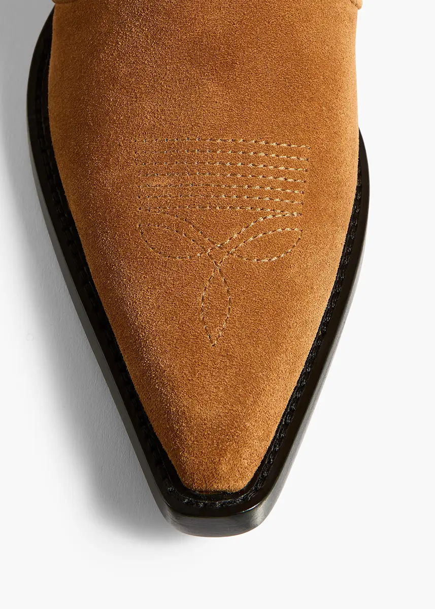 Khaite Clive Ankle Boot In Caramel Suede | Thumbnail 3 Khaite Clive Ankle Boot In Caramel Suede | Thumbnail 3