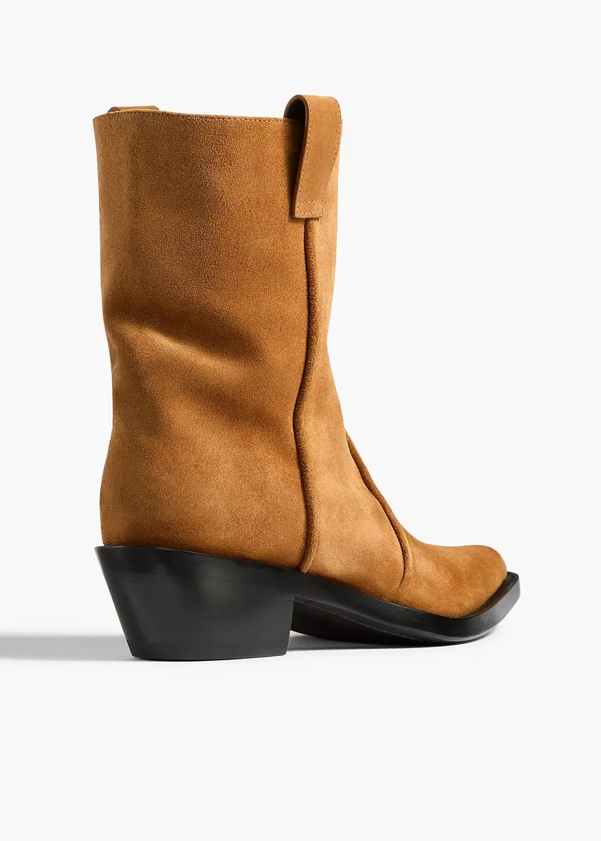 Khaite Clive Ankle Boot In Caramel Suede | Thumbnail 4 Khaite Clive Ankle Boot In Caramel Suede | Thumbnail 4