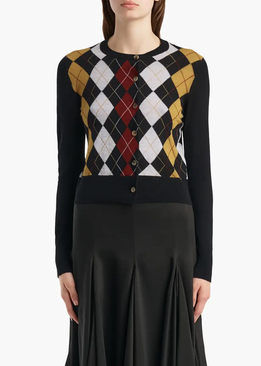 Khaite Rita Cardigan In Black Multi | Thumbnail 3 Khaite Rita Cardigan In Black Multi | Thumbnail 3