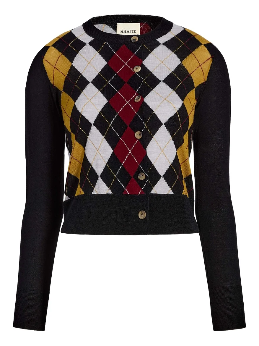 Khaite Rita Cardigan In Black Multi