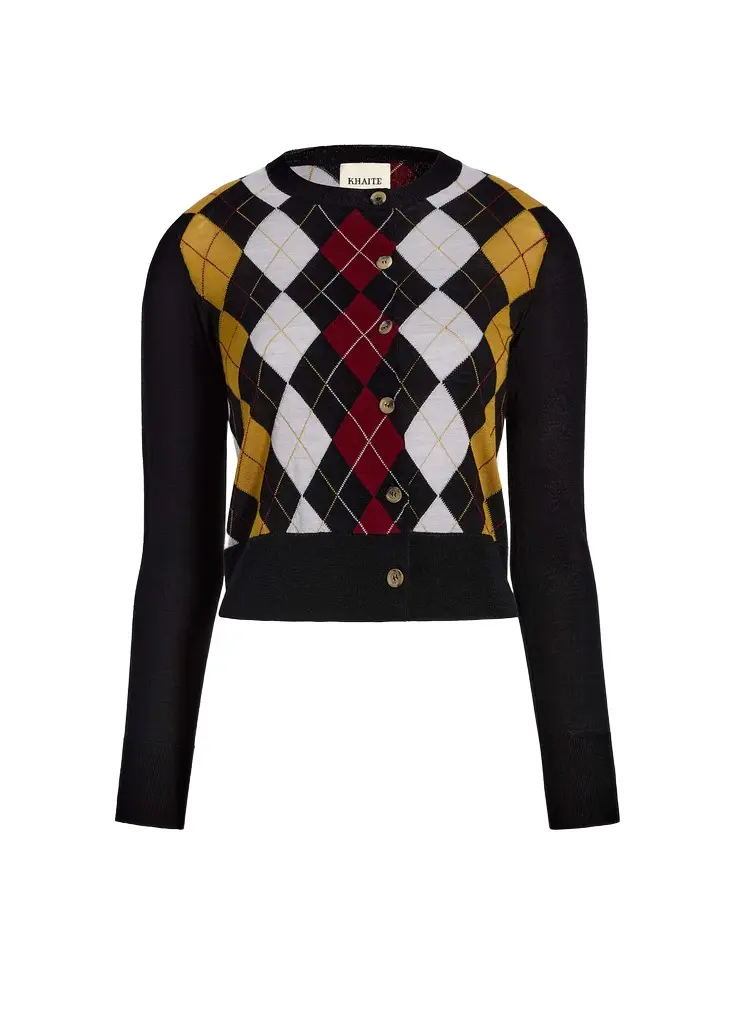 Khaite Rita Cardigan In Black Multi