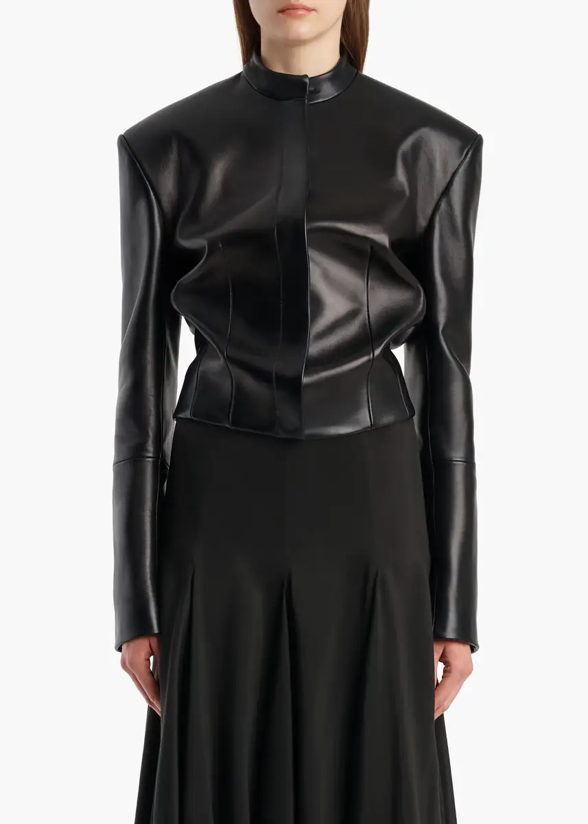 Khaite Yoko Jacket In Black Leather | Thumbnail 3 Khaite Yoko Jacket In Black Leather | Thumbnail 3