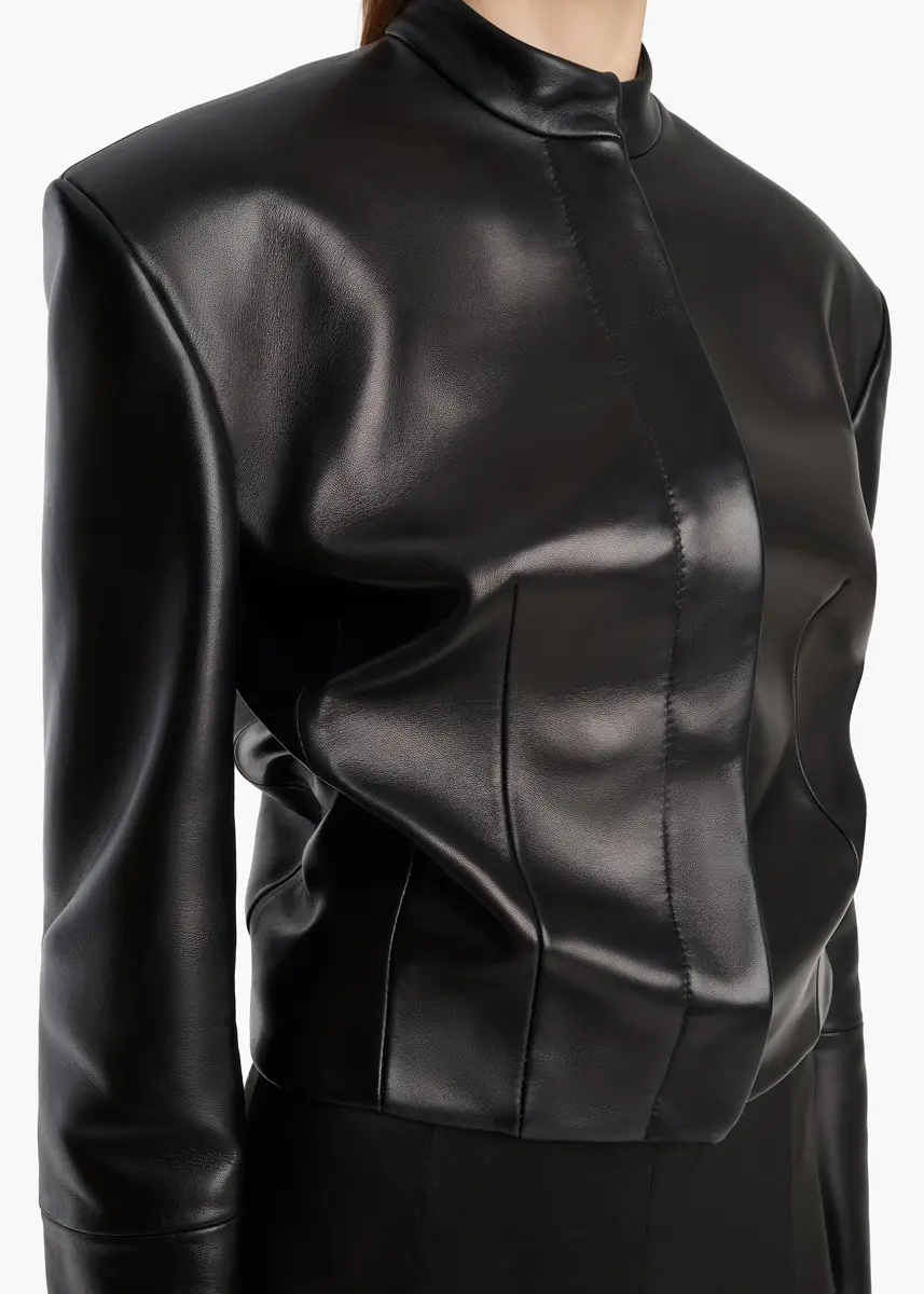 Khaite Yoko Jacket In Black Leather | Thumbnail 5 Khaite Yoko Jacket In Black Leather | Thumbnail 5