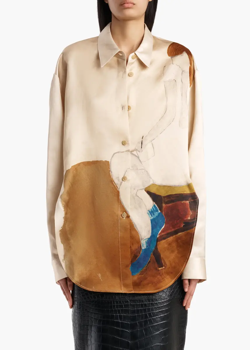 Khaite Goya Top In Lady Print | Thumbnail 3 Khaite Goya Top In Lady Print | Thumbnail 3