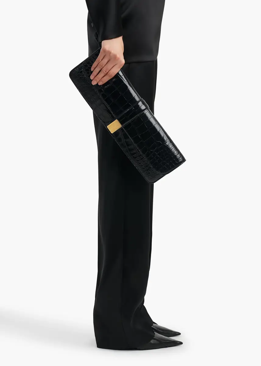 Khaite Blake Long Clutch In Black Alligator | Thumbnail 5 Khaite Blake Long Clutch In Black Alligator | Thumbnail 5