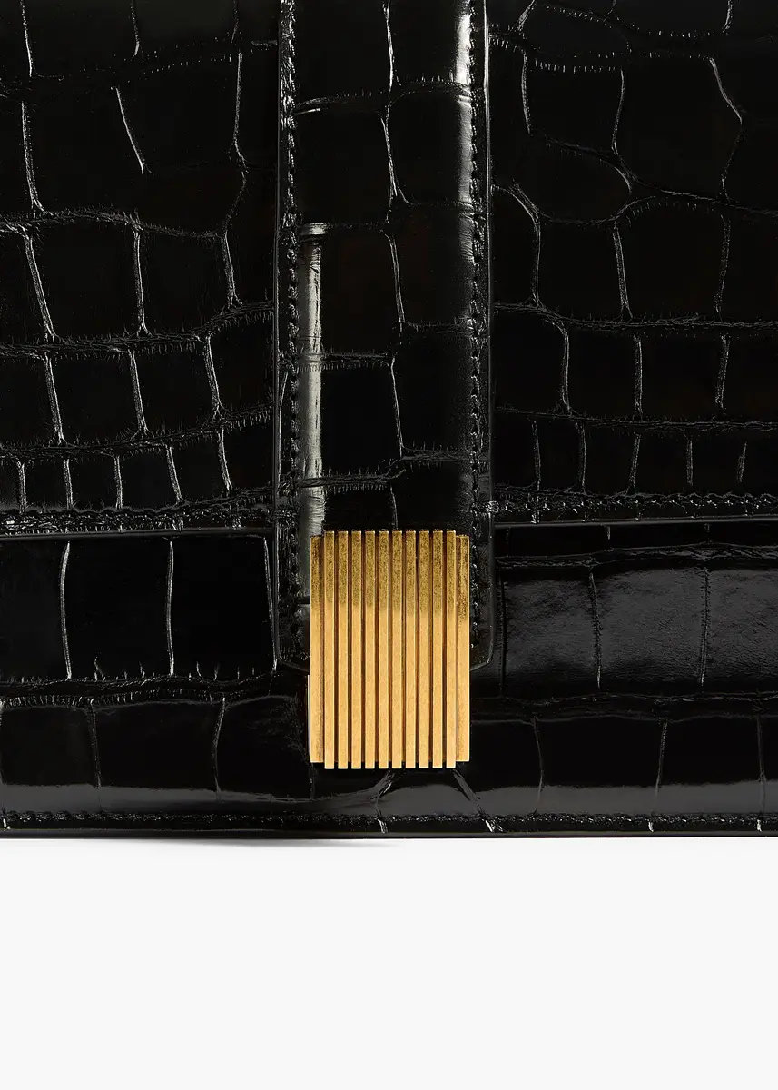 Khaite Blake Top Handle Bag In Black Alligator | Thumbnail 4
