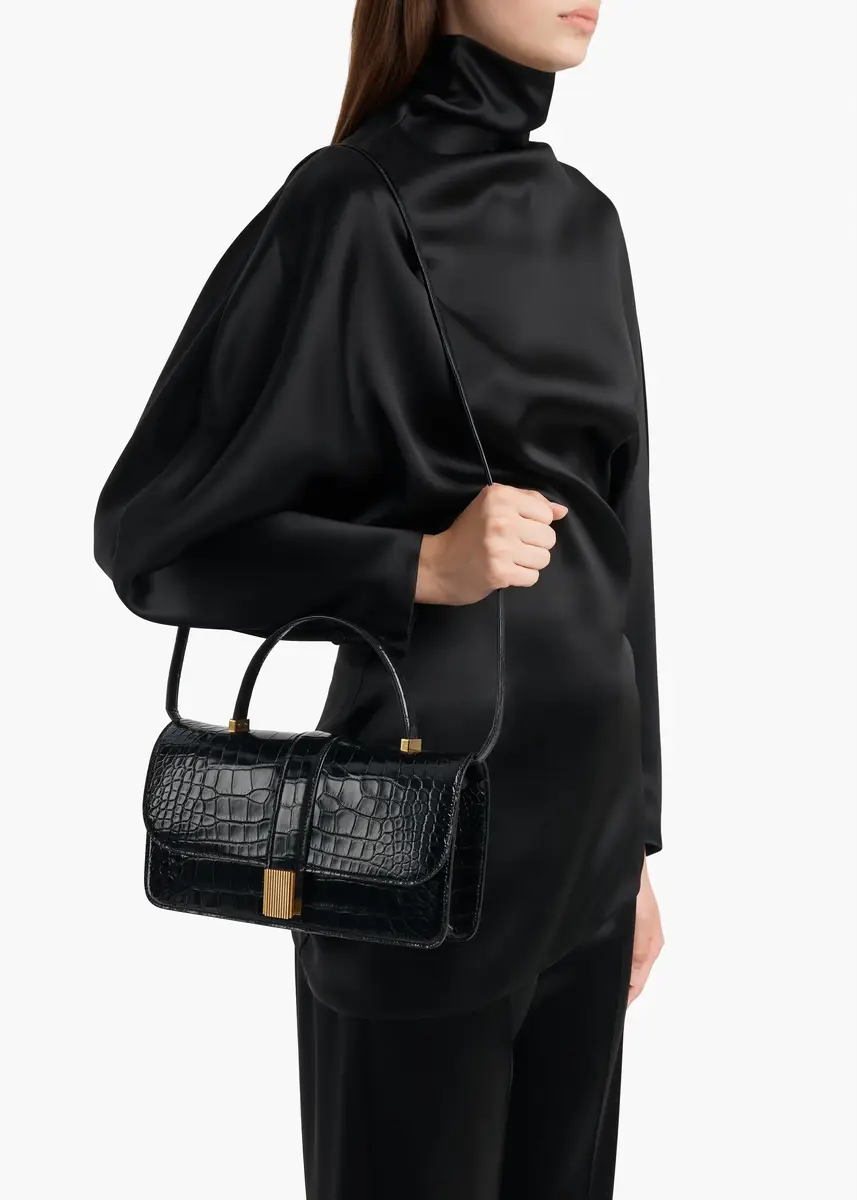 Khaite Blake Top Handle Bag In Black Alligator | Thumbnail 5