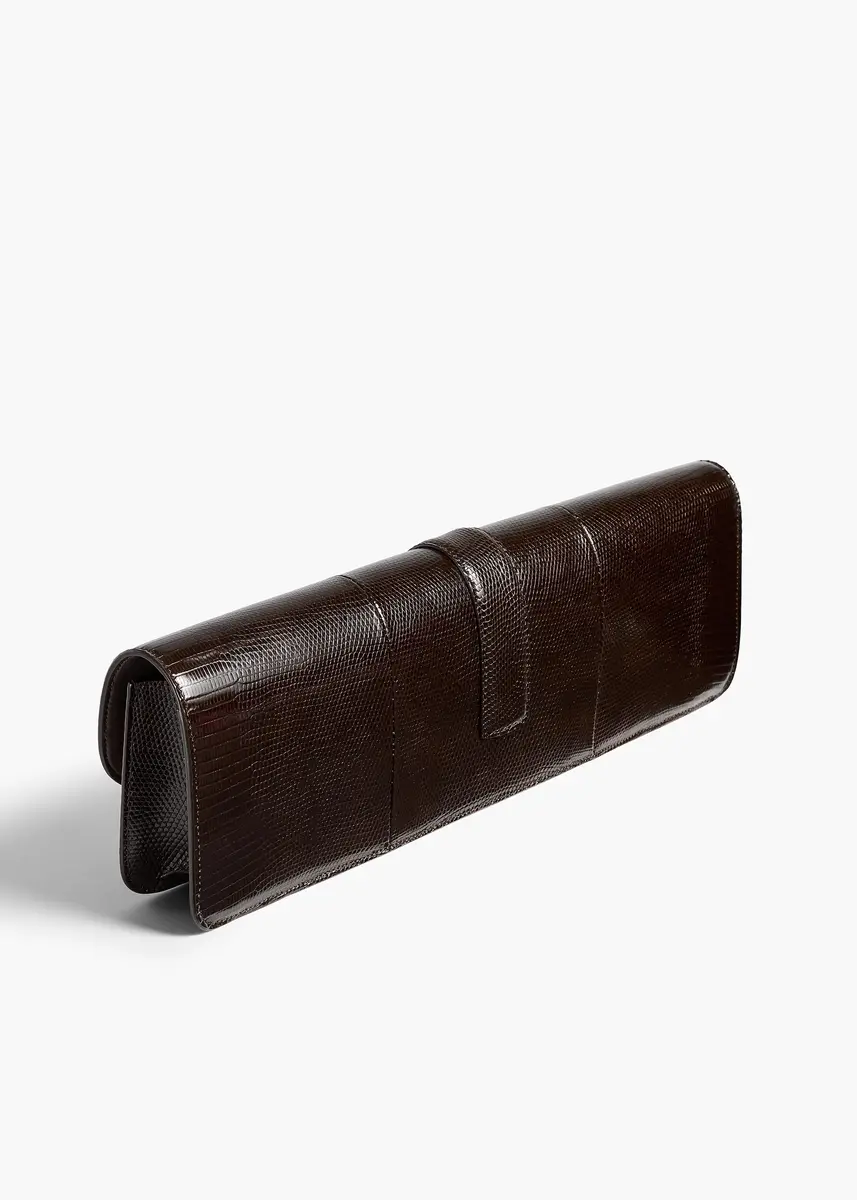 Khaite Blake Long Clutch In Ebano Lizard | Thumbnail 2 Khaite Blake Long Clutch In Ebano Lizard | Thumbnail 2
