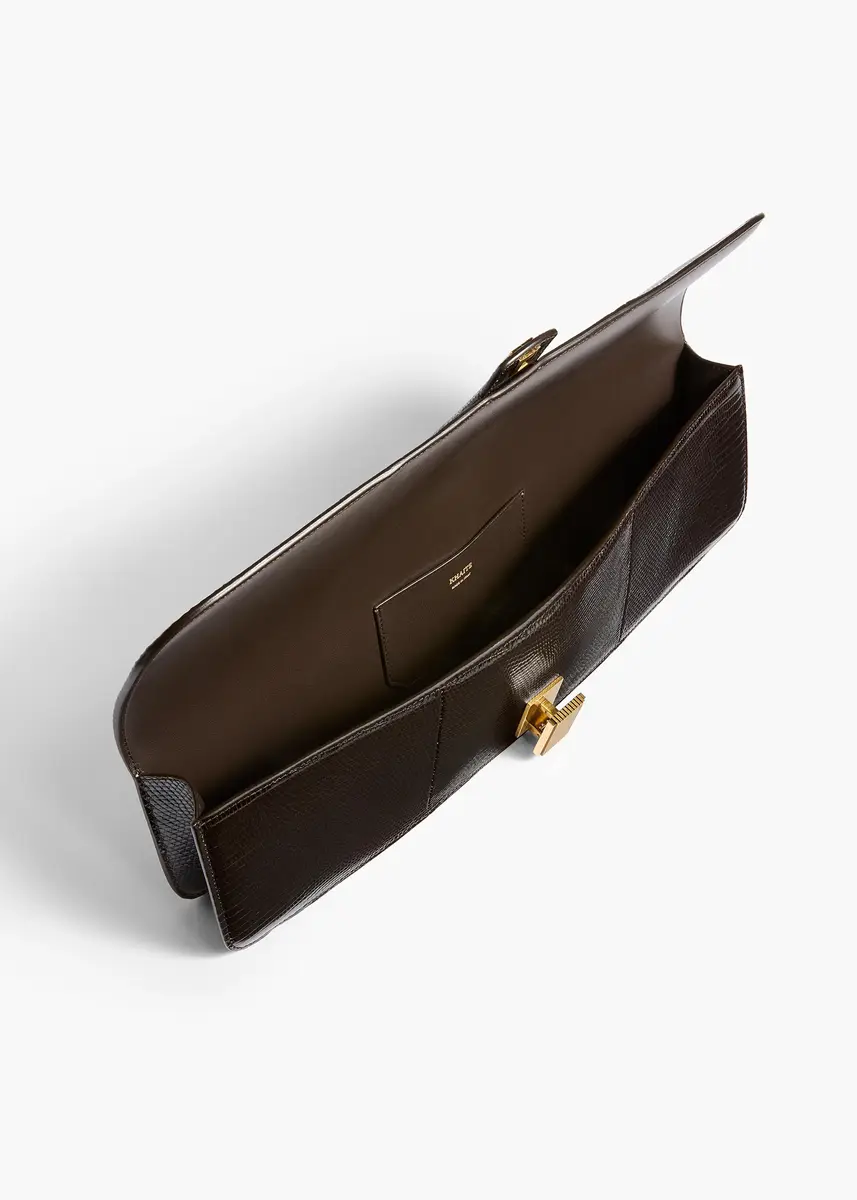 Khaite Blake Long Clutch In Ebano Lizard | Thumbnail 3 Khaite Blake Long Clutch In Ebano Lizard | Thumbnail 3