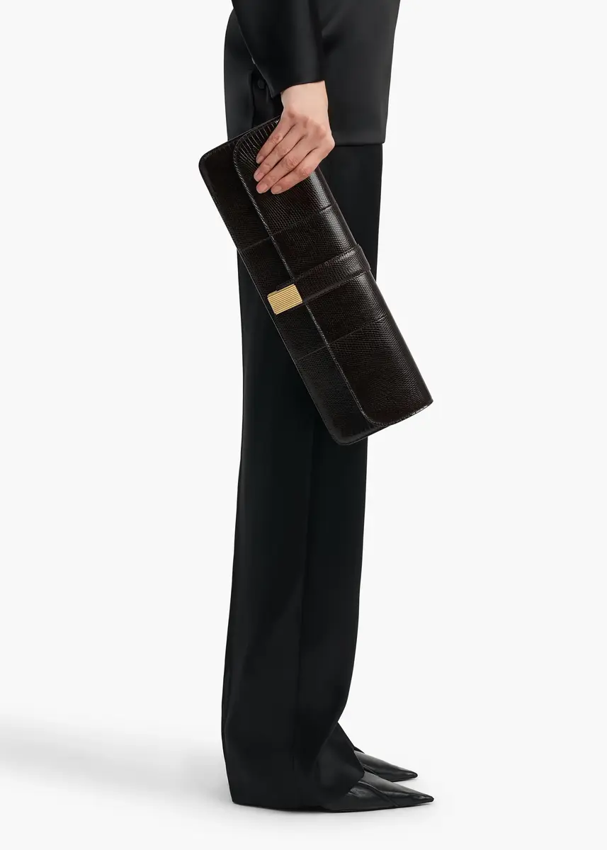 Khaite Blake Long Clutch In Ebano Lizard | Thumbnail 5 Khaite Blake Long Clutch In Ebano Lizard | Thumbnail 5