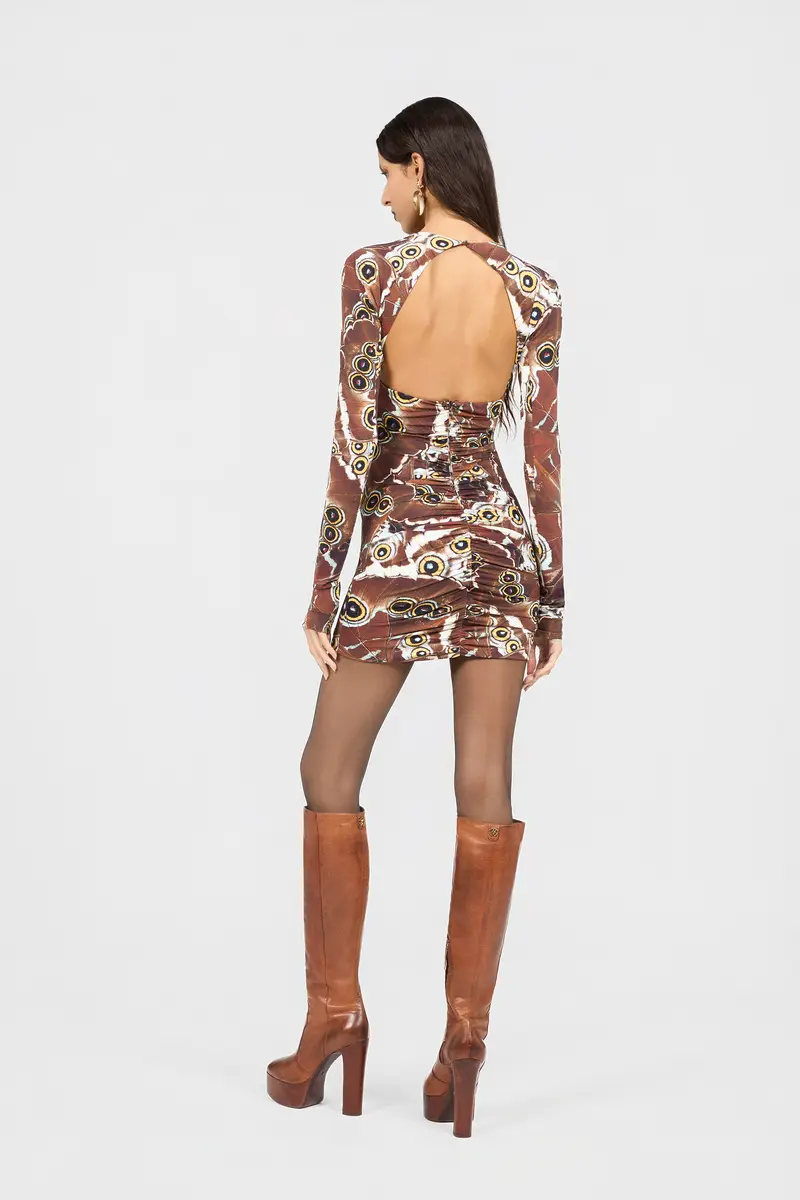 Roberto Cavalli Mini Butterfly Print Dress | Thumbnail 3 Roberto Cavalli Mini Butterfly Print Dress | Thumbnail 3