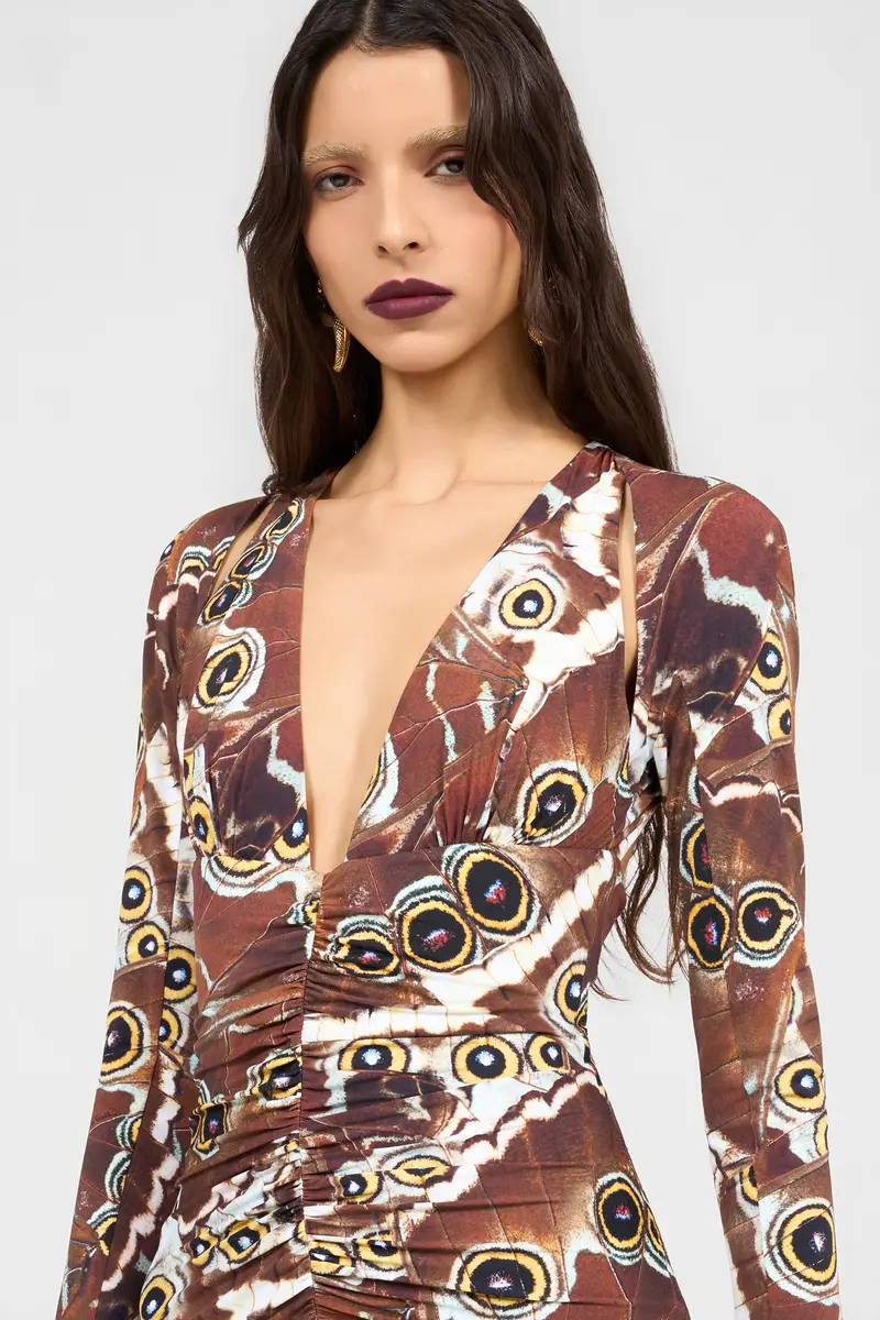 Roberto Cavalli Mini Butterfly Print Dress | Thumbnail 4 Roberto Cavalli Mini Butterfly Print Dress | Thumbnail 4