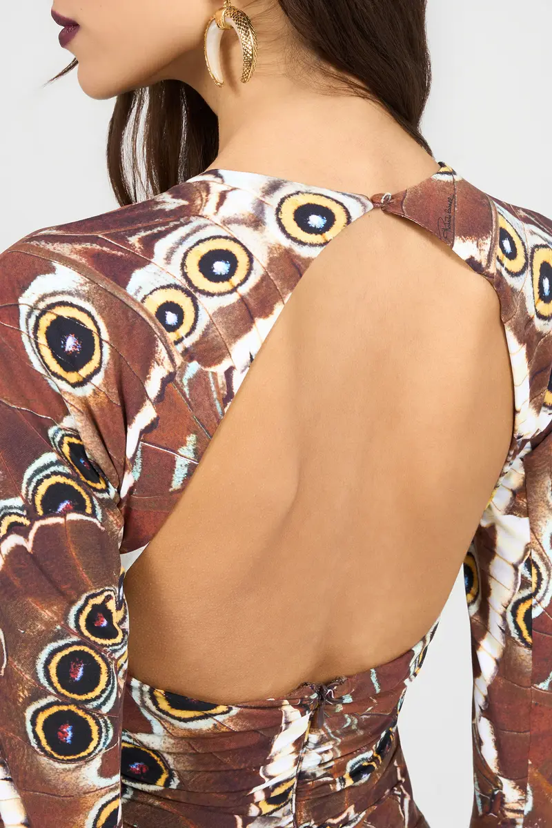 Roberto Cavalli Mini Butterfly Print Dress | Thumbnail 5 Roberto Cavalli Mini Butterfly Print Dress | Thumbnail 5