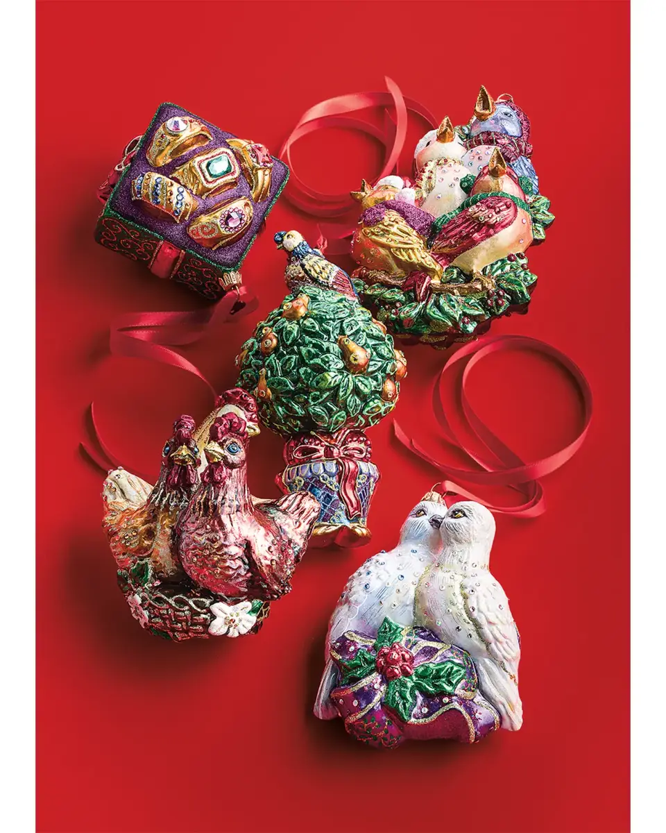 Jay Strongwater Two Turtle Doves Glass Ornament | Thumbnail 2 Jay Strongwater Two Turtle Doves Glass Ornament | Thumbnail 2
