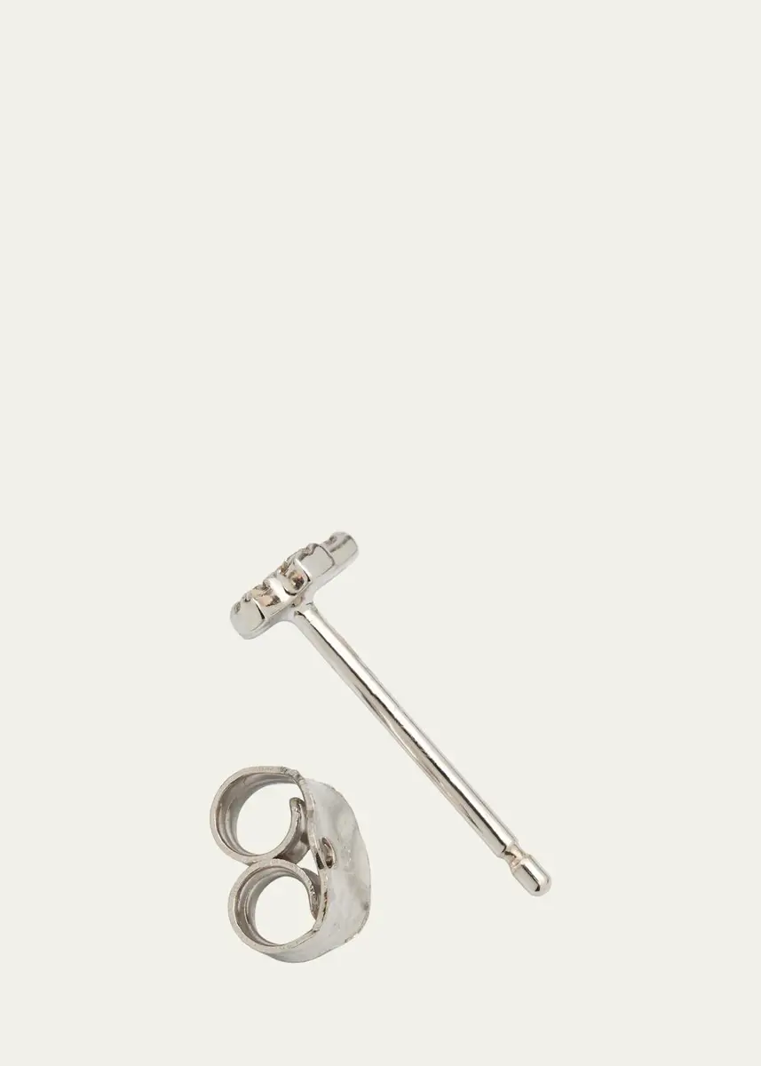Sydney Evan 14K Yellow Gold Diamond Cross Earring, Single | Thumbnail 4 Sydney Evan 14K Yellow Gold Diamond Cross Earring, Single | Thumbnail 4