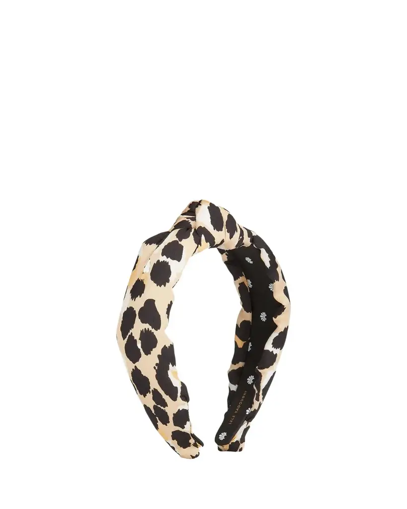 Silk-Blend Leopard Print Knotted Headband Silk-Blend Leopard Print Knotted Headband