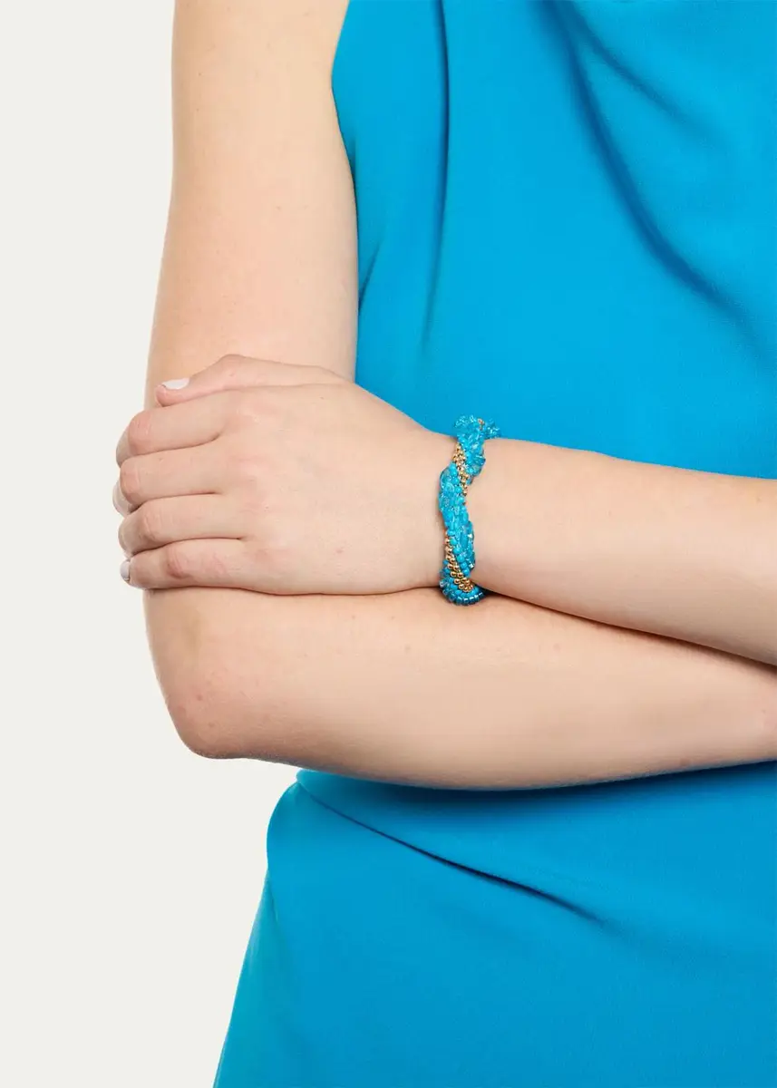 Meredith Frederick Cheyenne Turquoise, Zircon, Topaz, 14K Gold Bracelet | Thumbnail 2 Meredith Frederick Cheyenne Turquoise, Zircon, Topaz, 14K Gold Bracelet | Thumbnail 2
