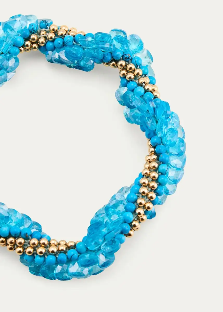 Meredith Frederick Cheyenne Turquoise, Zircon, Topaz, 14K Gold Bracelet | Thumbnail 3 Meredith Frederick Cheyenne Turquoise, Zircon, Topaz, 14K Gold Bracelet | Thumbnail 3